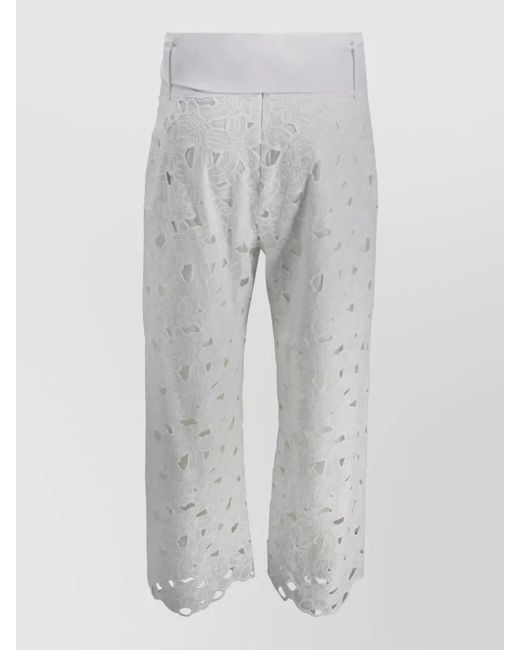 D.exterior Gray Sangallo Cotton Shorts High Waist Belt