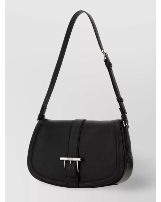 McQueen Black Large Leather Shoulder Bag