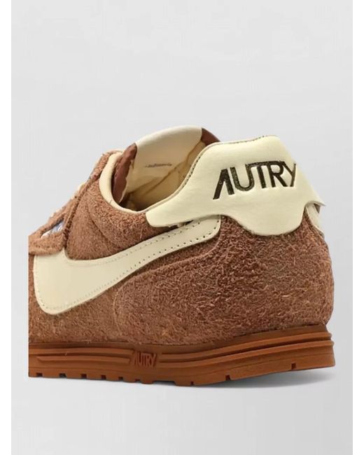 Autry Brown Suede Low-Top Sneakers