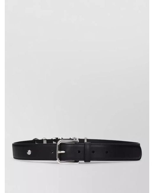 Dolce & Gabbana White Leather Belt