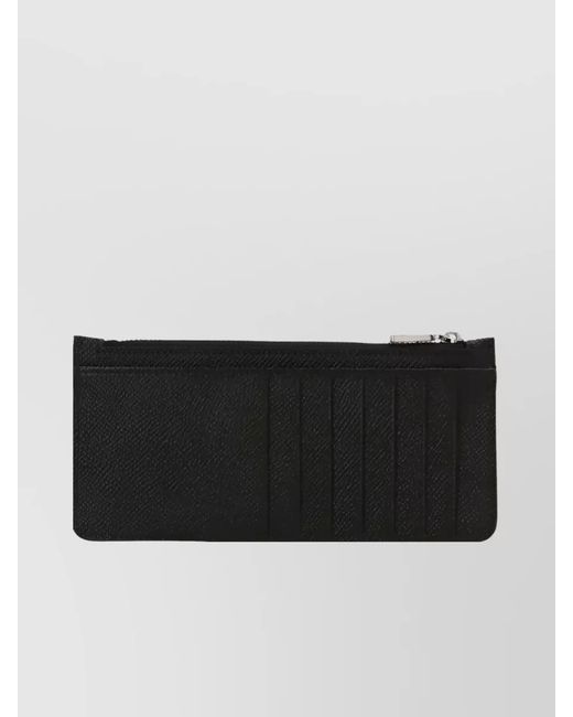 Dolce & Gabbana Black Calf Leather Card Holder for men