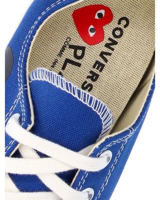 COMME DES GARÇONS PLAY Blue Cotton Low-Top Sneakers