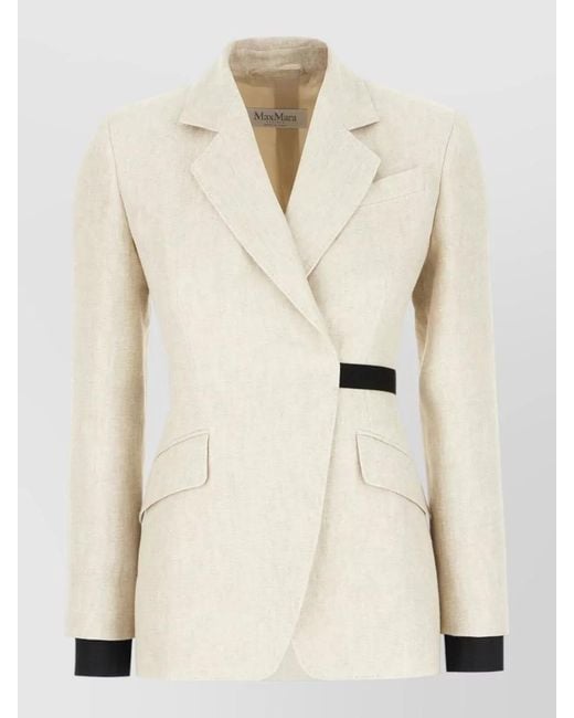 Max Mara Natural Tailored Jacket And Waistcoat Belt Detail