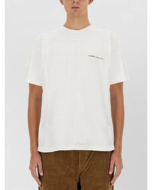 AWAKE NY White Logo T-Shirt for men