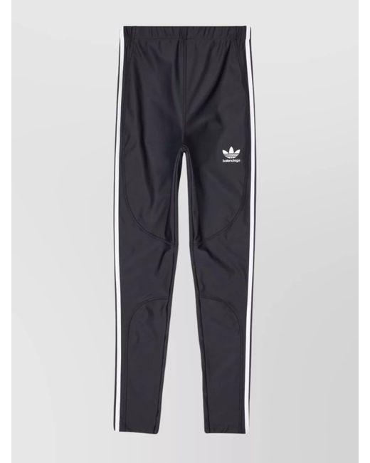 Balenciaga Blue High Waist Ankle-Length Slim Cut Stretch-Design Trousers