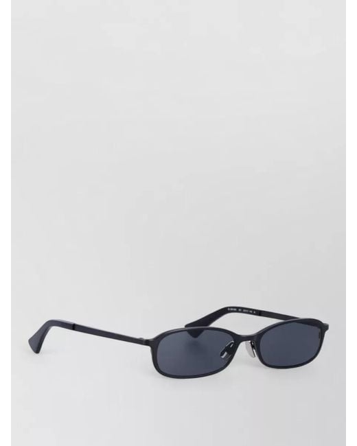 Saint Laurent White Metal Oval Sunglasses