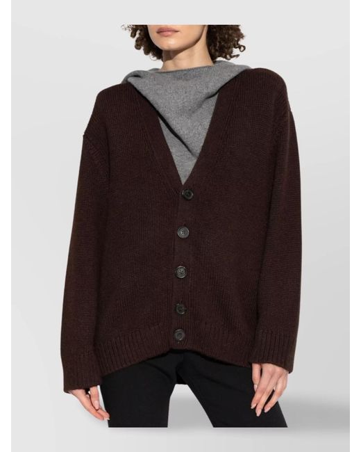 DSquared² White Wool V-Neck Ribbed-Knit Cardigan