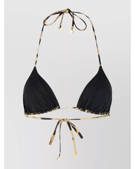 Dolce & Gabbana Multicolor Leopard-Print Triangle Bikini Top