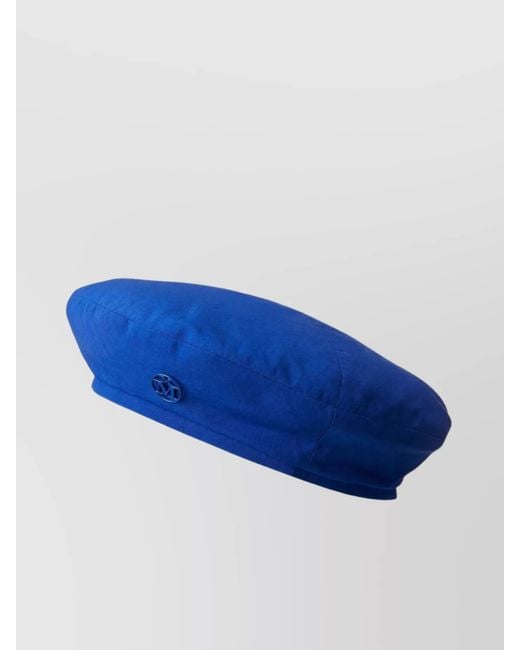 Maison Michel Blue Cotton Beret