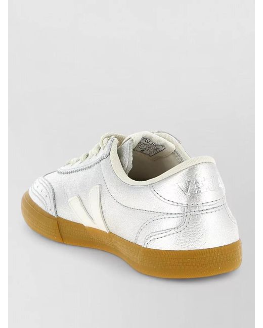 Veja White Leather Volley Low-Top Sneakers