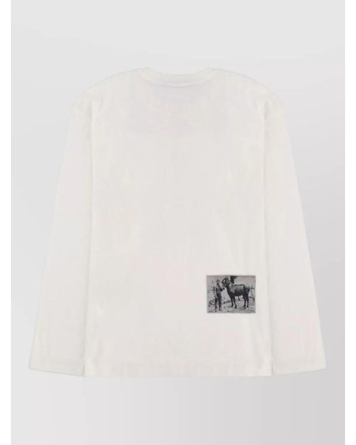 Jacquemus White Le Paysan Long Sleeve Graphic T-Shirt for men