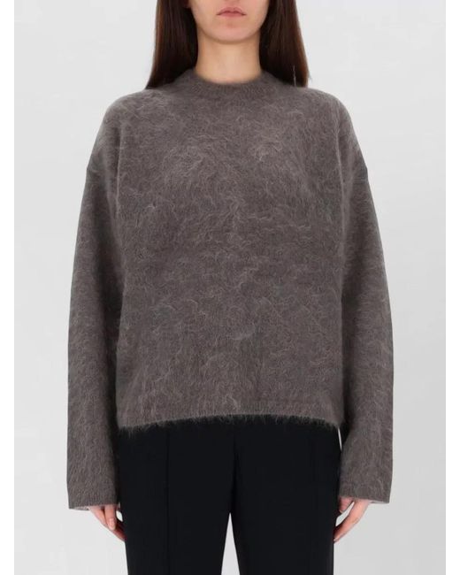 THE GARMENT Gray Roma Boyfriend Crew Neck Knitted Sweater