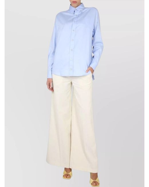 Ballantyne Blue Cotton Oxford Shirt