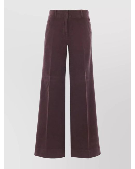 Incotex Purple Wide-Leg Trousers