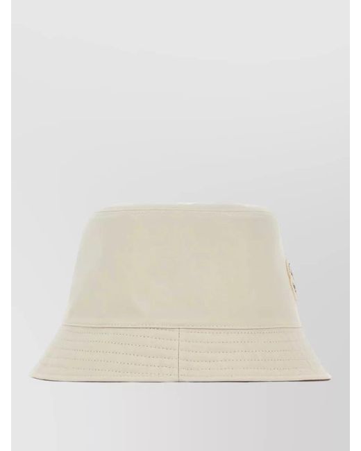 Moncler Natural Bucket Hat Structured Shape Stitched Brim
