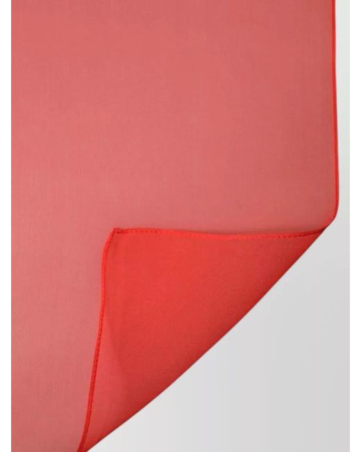 Dolce & Gabbana Red Silk Stole Rectangular Sheer Lightweight Scarf for men