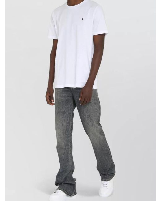 Dondup White Cotton Crew Neck T Shirt Short Sleeves for men