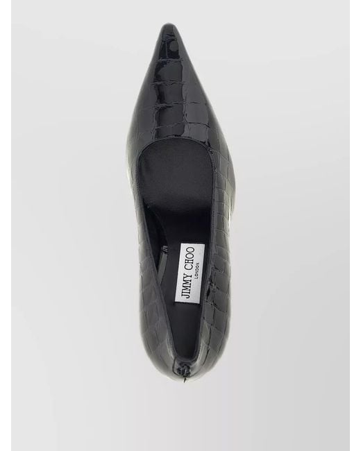 Jimmy Choo Blue Ixia Pumps Pointed Toe Stiletto Heel Crocodile