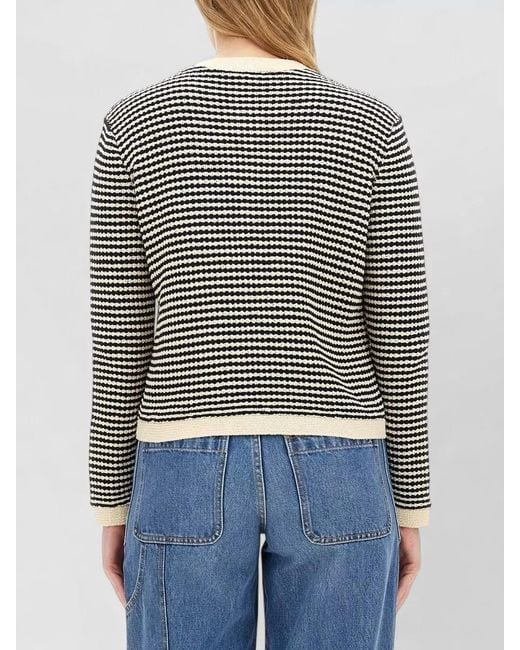 Tory Burch Multicolor Kendra Cardigan Contrast Trim Front Pockets