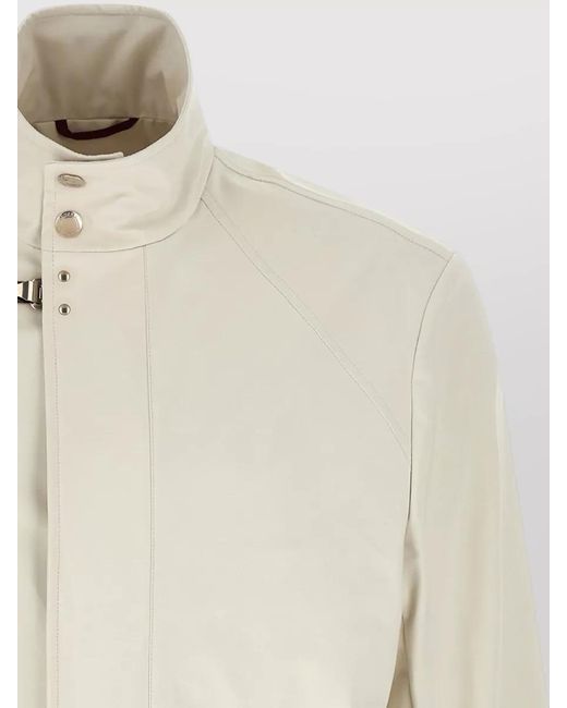 Brunello Cucinelli Natural Hooded Jacket Adjustable Cuffs High Collar for men