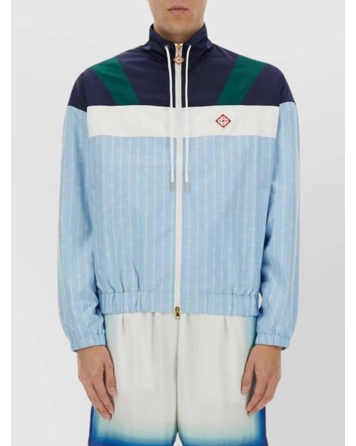 Casablanca Blue Pinstripe Track Jacket for men
