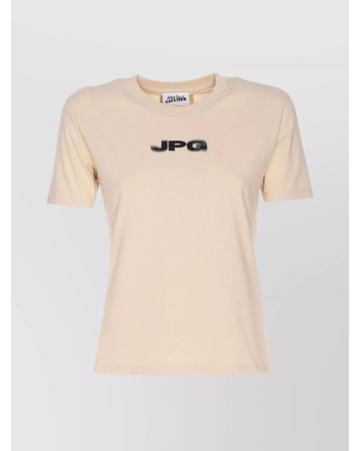 Jean Paul Gaultier Natural Short Sleeve Baby T-Shirt Crewneck