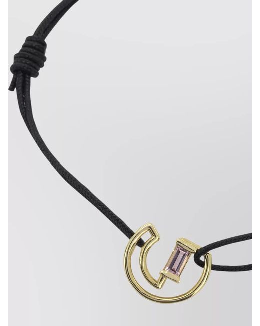 Aliita Multicolor Bracelet Letter G Cord Gemstone