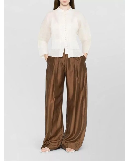Thelatest Brown Billie High Waist Wide Leg Trousers