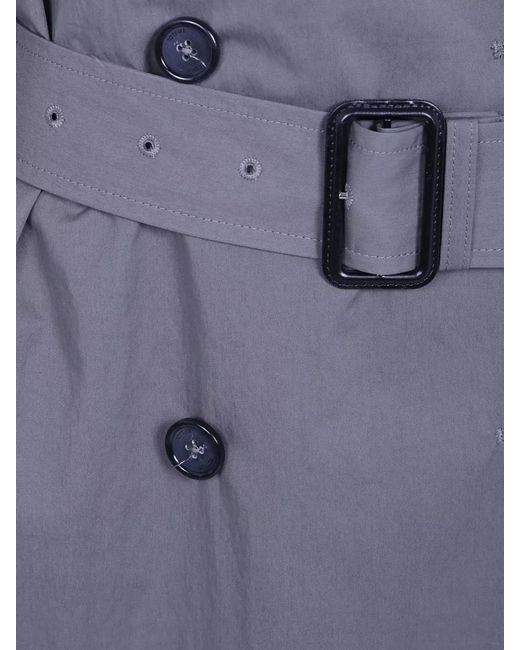 Totême Blue Summer Trench Coat Belted Double Breasted