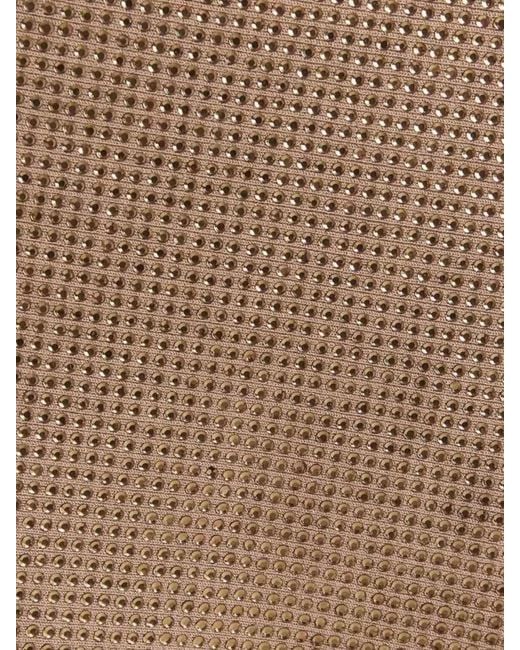ANDREADAMO Natural Sequin Knit Asymmetric Skirt