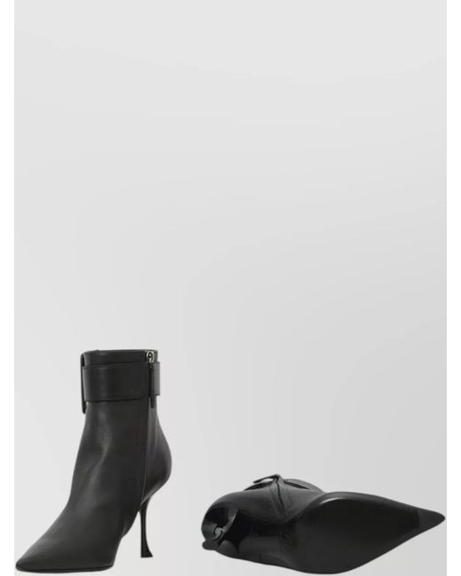 Roger Vivier Black Leather Ankle Boots