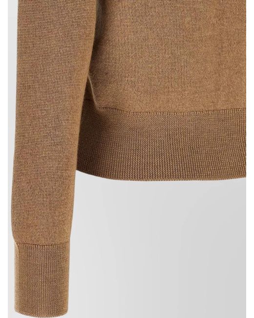 AMI Brown Ami De Coeur Cardigan Ribbed Trim