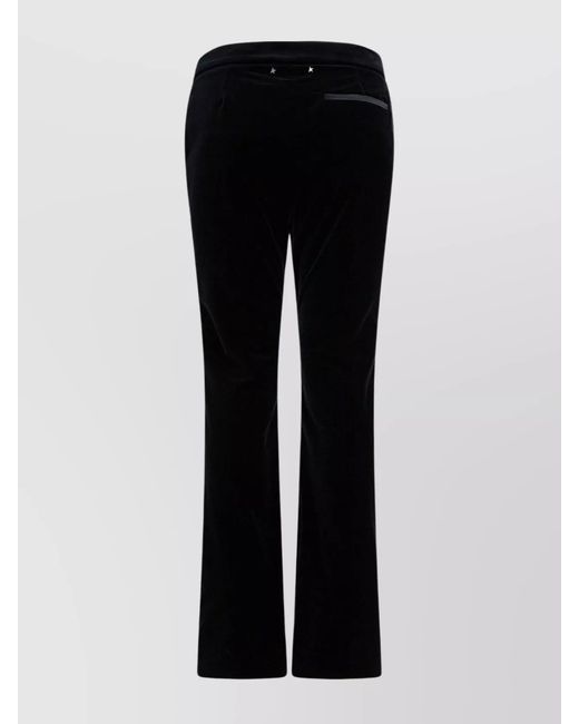Golden Goose Deluxe Brand Black Velvet Flared Tailored Trousers