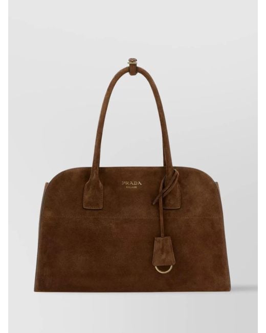 Prada Brown Cocoa Medium Tote Bag