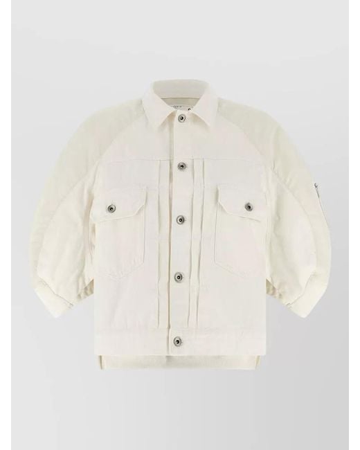 Sacai Natural Cotton Hybrid Oversized Coat