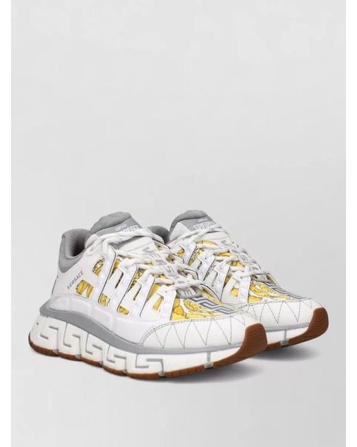 Versace Metallic Fabric Low-Top Sneakers