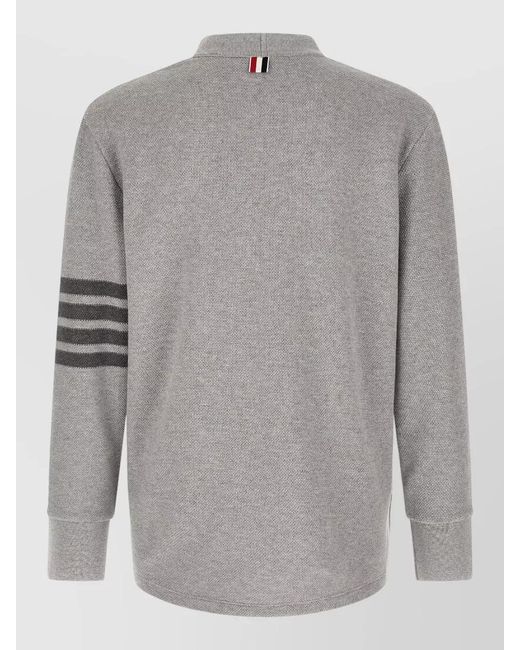 Thom Browne Gray 4Bar Cardigan for men