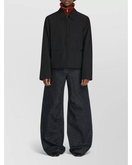 Entire studios Black Single Breasted Coat for men