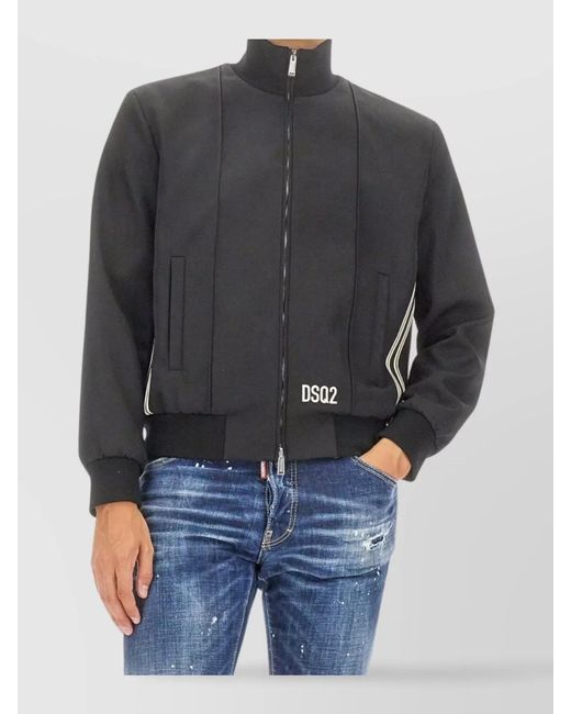 DSquared² Blue Regular-Fit Bomber Jacket for men