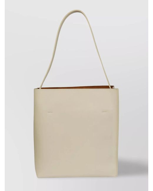 Marni Natural Museo Small Leather Tote Bag