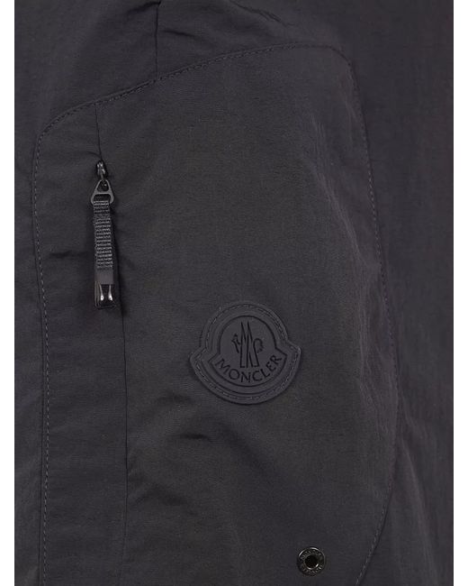 Moncler Blue Logo Swim Shorts for men