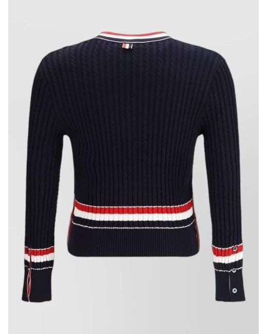 Thom Browne Blue Cotton Sweatshirt for men