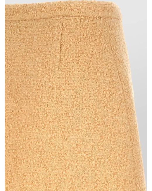 Valentino Garavani Natural Virgin Wool A-Line Skirt