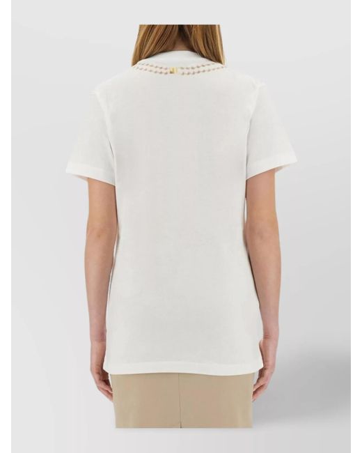 Moschino White Cotton Logo Print T-Shirt