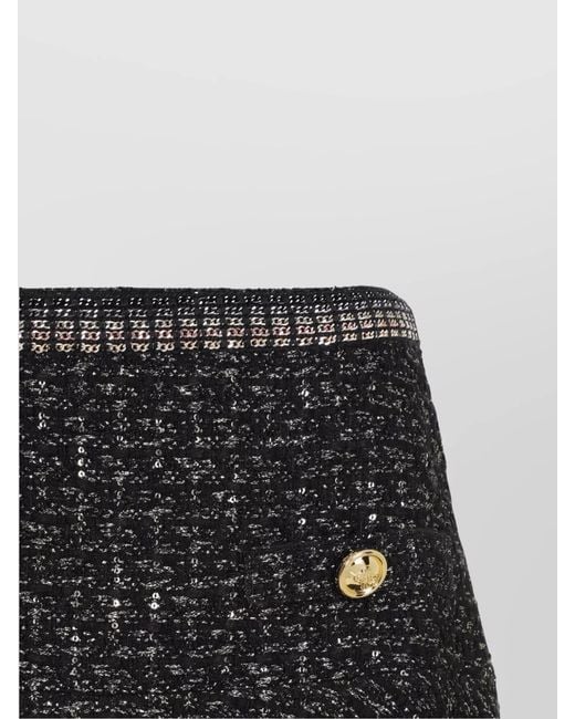 Giambattista Valli Black Boucle Mini Skirt