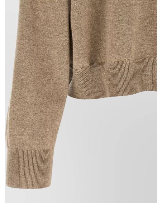 Brunello Cucinelli Natural Cashmere Sequin Turtleneck Loose Fit Sweater