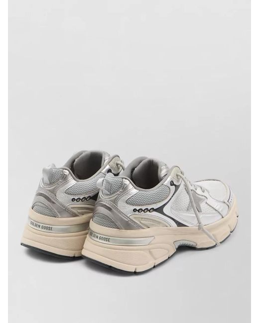 Golden Goose Deluxe Brand Gray Leather Lightstar Low-Top Sneakers for men