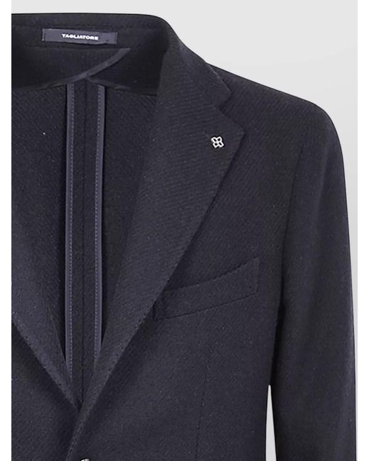 Tagliatore Blue Virgin Wool Suit Jacket for men