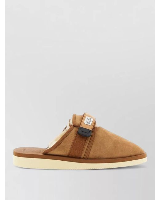 Suicoke Natural Leather Slippers for men