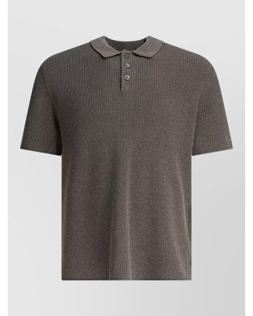 Alex Mill Gray Linen Blend Polo Shirt for men